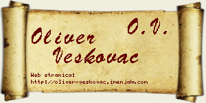 Oliver Veškovac vizit kartica